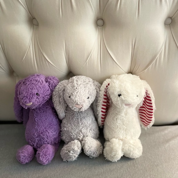 *RETIRED* Jellycat Medium Grey Gray Bashful Bunny Plushy Toy - Picture 8 of 8